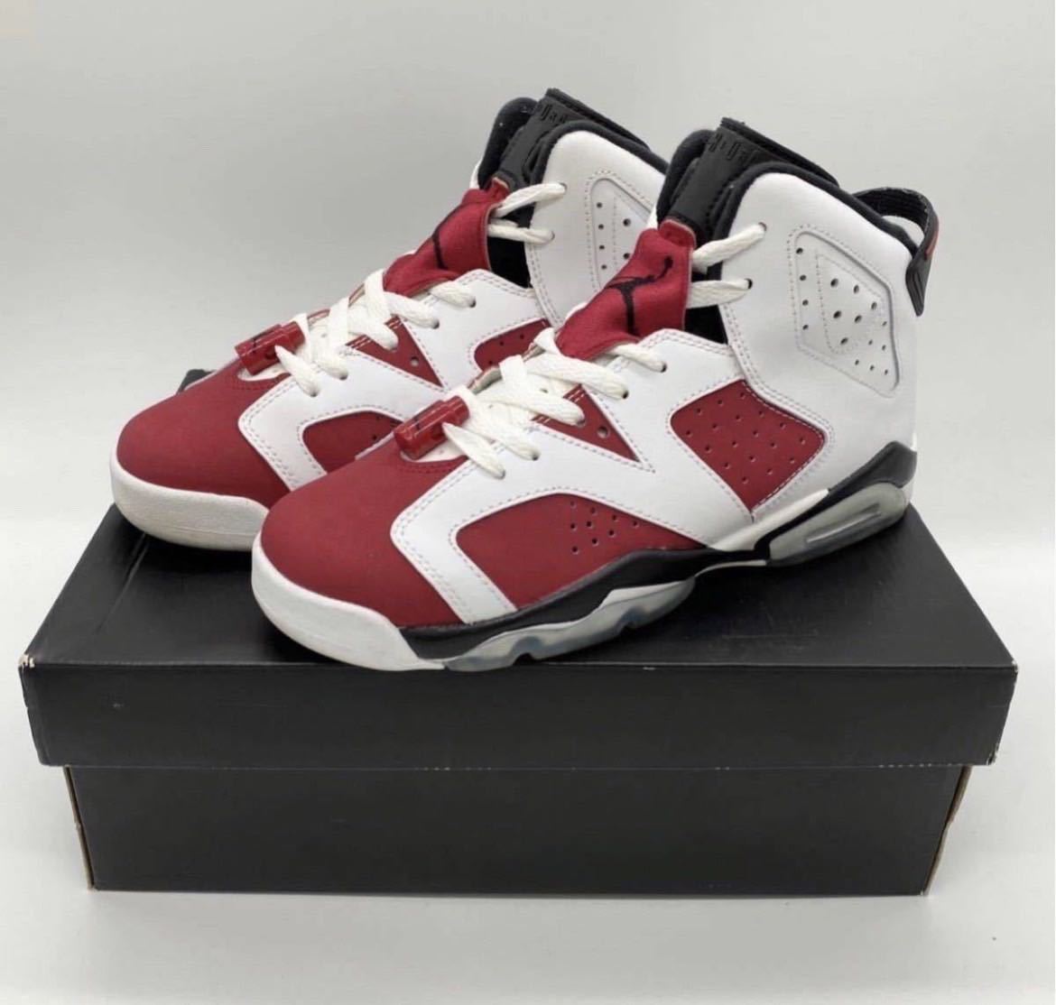 [24,5 см] Nike Air Jordan 6 Retro GS Carmine White Red Black Nike Air Jordan 6 Retro GS Carmine (384665-160) 24