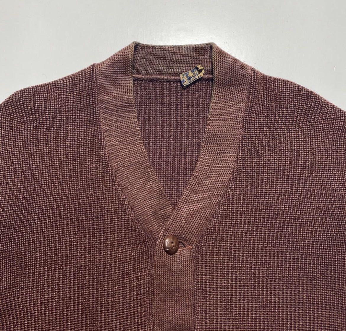 1940s Vintage Broadway Knit Mills Lettered Cardigan 1940年代 ヴィンテージ ブロードウェイ ニット ミルズ レタードカーディガン R735_画像3