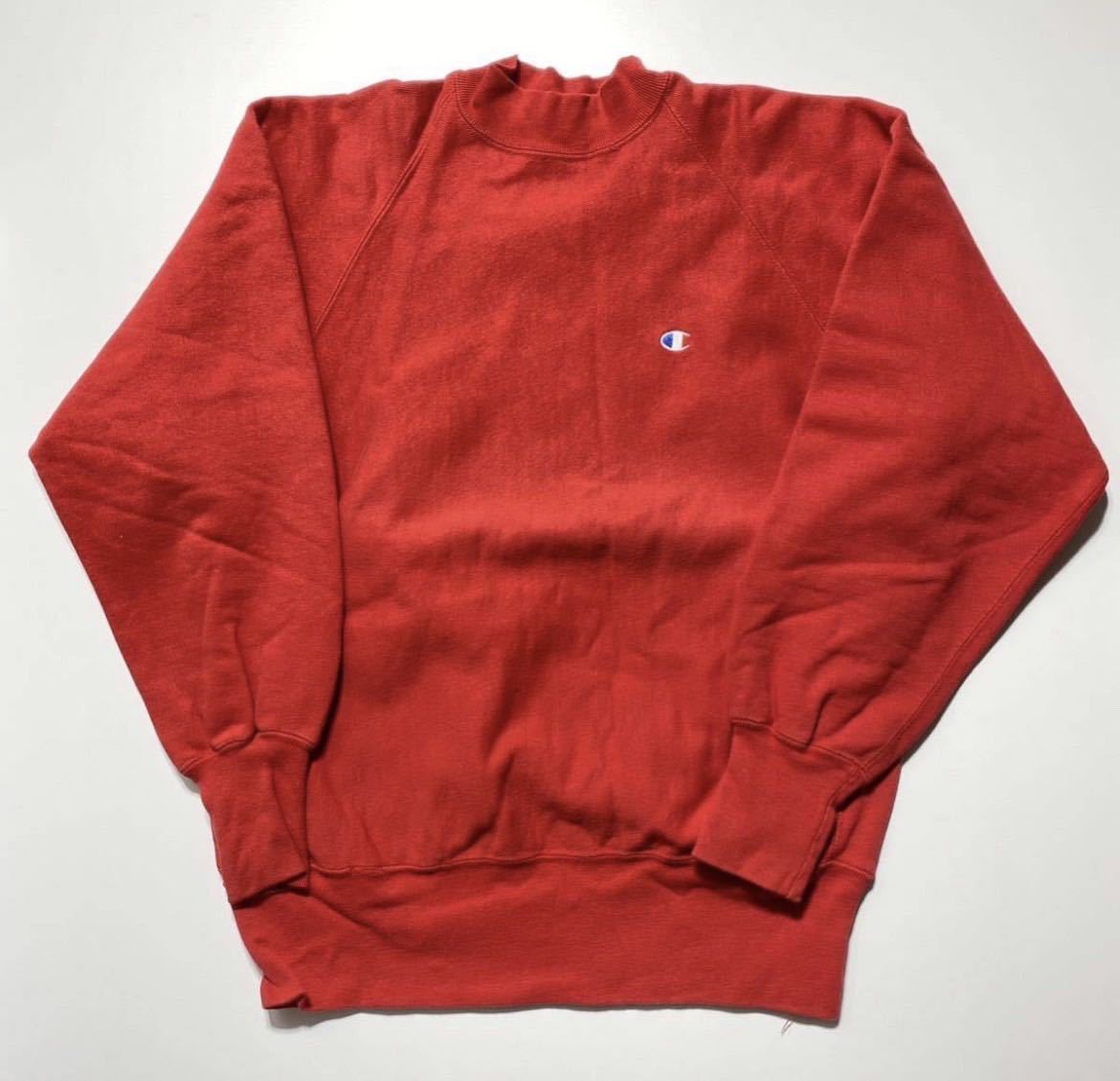 【L】90s Champion Reverse Weave Mock Neck 90年代 チャンピオン リバースウィーブ モックネック ラグランスウェット USA製 刺繍タグR2135