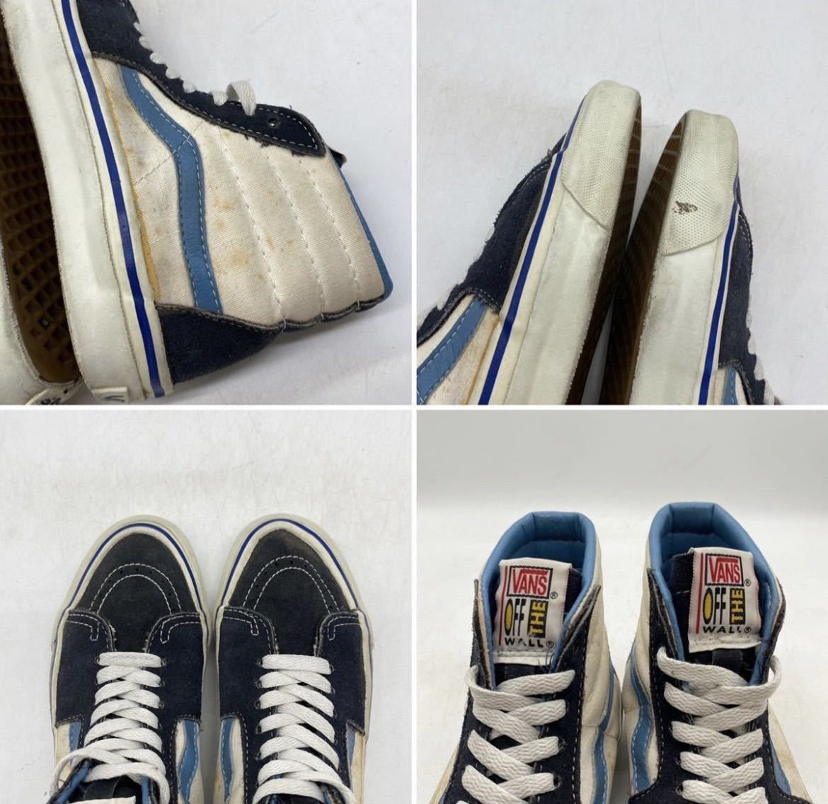 24.5cm】90s Vintage VANS SK8 HI TOP 90年代 ヴィンテージ 24.5cm】90s Vintage VANS SK8 HI TOP 90年代 ヴィンテージ