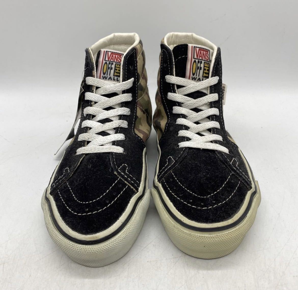 [23cm]90s DeadStock VANS SK8 HI TOP 90 годы неиспользуемый товар Vans skate высота pUSA производства камуфляж без коробки .ske высокий 2549