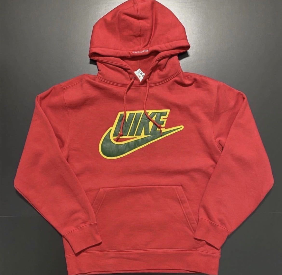 S]Supreme Nike Leather Applique Hooded Sweatshirt Supreme