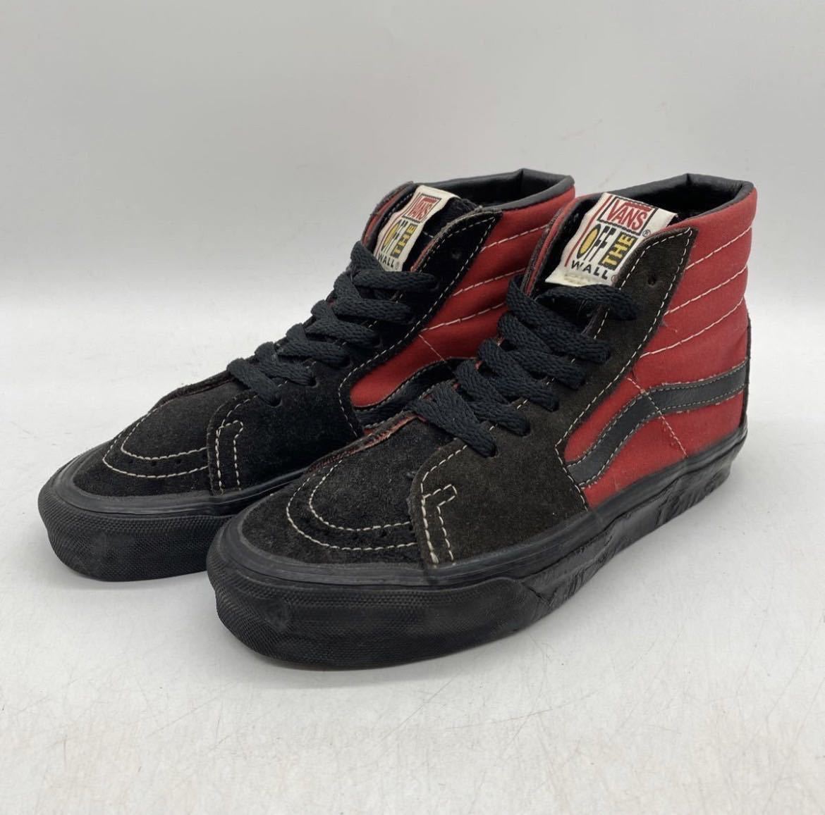 [23.5cm]90s Vintage VANS SK8 HI TOP BLACK 90 годы Vintage Vans skate высота p черный ske высокий USA производства 2548