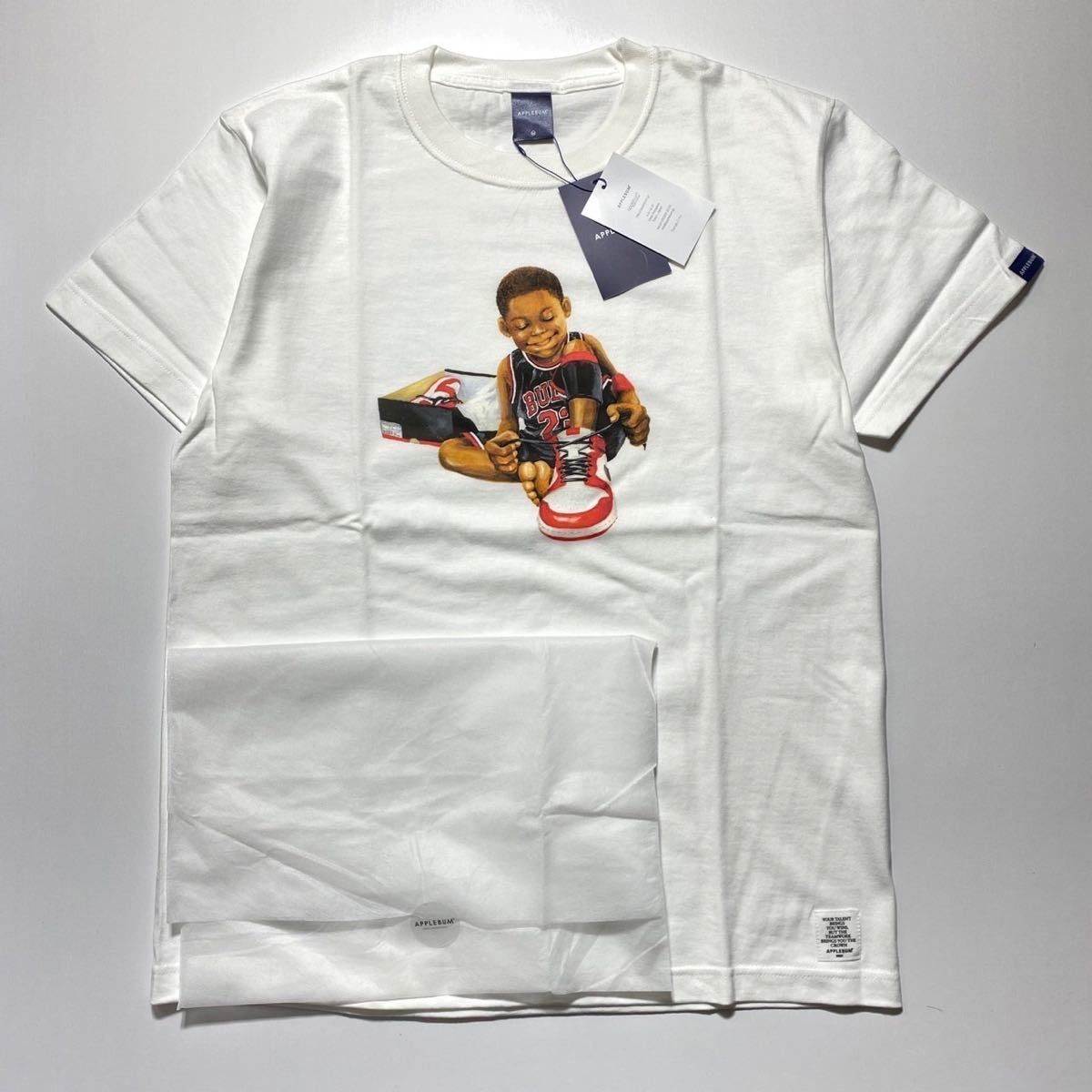 【M】新品 APPLEBUM AJ CHICAGO Boy T-Shirt White アップルバム エアジョーダン シカゴ ボーイ Tシャツ ホワイト (AC2011101) G1788