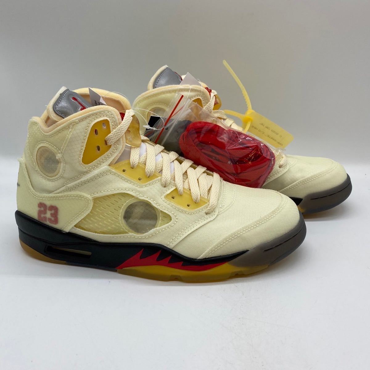 26cm】新品 Off-White NIKE AIR JORDAN 5 Retro Sp Sail オフホワイト