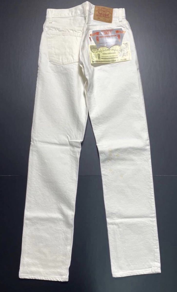 【W29/L34】90s DeadStock Levi's 501 White Denim Pants 90年代 デッドストック リーバイス 01 ホワイト デニム パンツ USA製 Y435_画像3