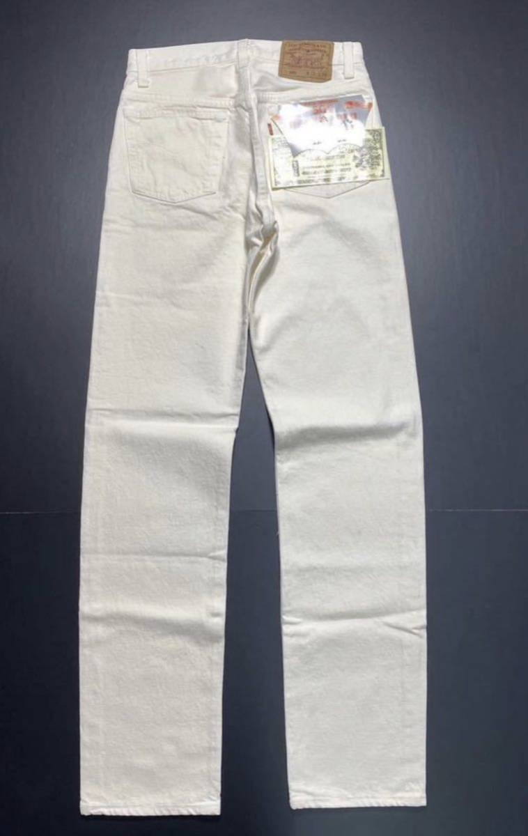 【W29/L34】90s DeadStock Levi's 501 White Denim Pants 90年代 デッドストック リーバイス 501 ホワイト デニム パンツ USA製 Y436_画像3