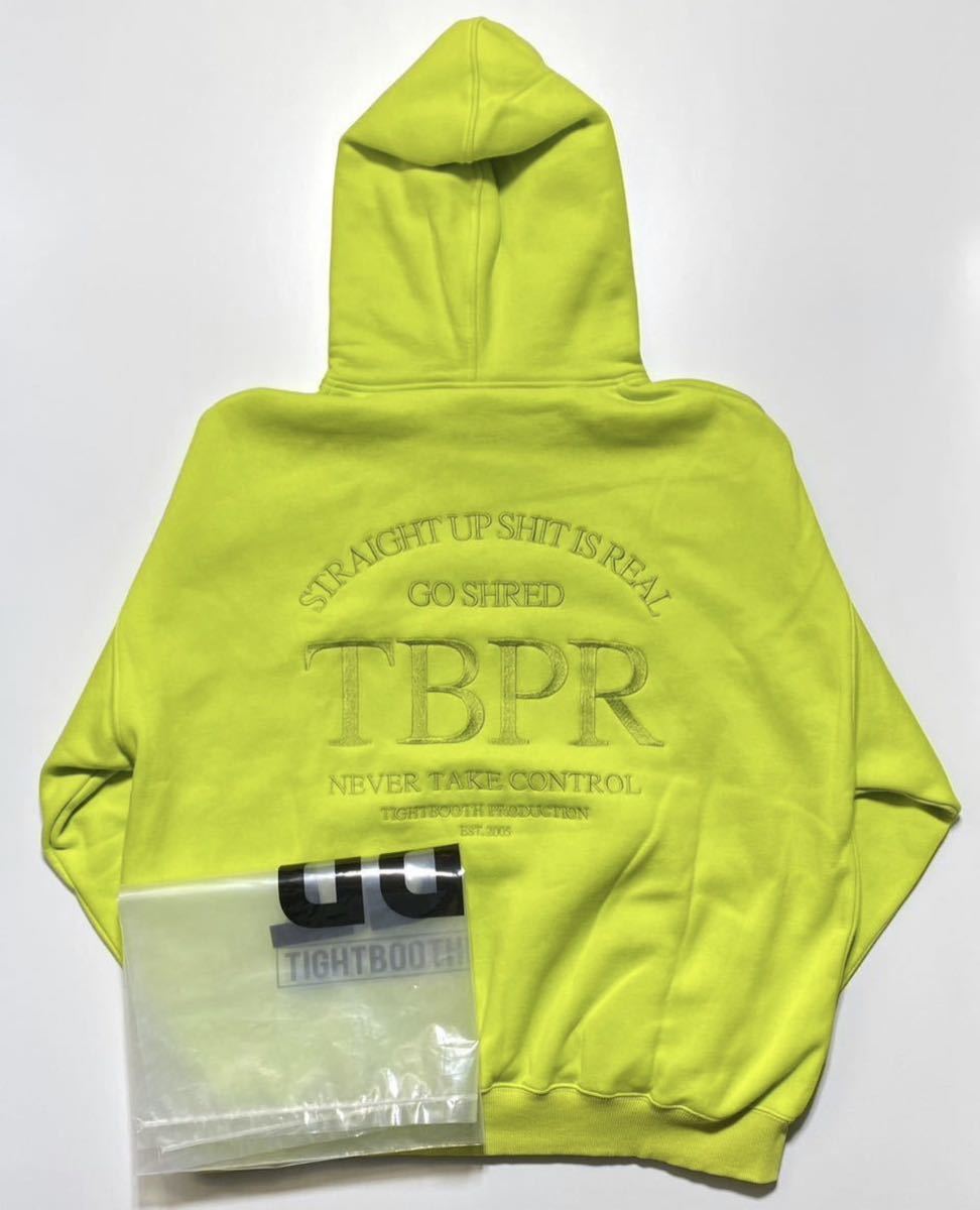 【L】TIGHTBOOTH PRODUCTION STAIGHT UP HOODIE タイトブース プロダクション パーカー イエロー R1766_画像1