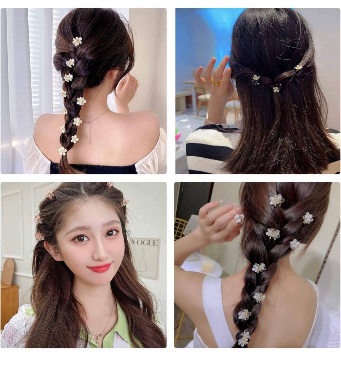 ヘアアクセサリー ヘアクリップ 12個バンスクリップ 前髪クリップお花 髪飾り 髪留め ミニ ヘアクリップ 可愛い クリップ 結婚式 大人気_画像4