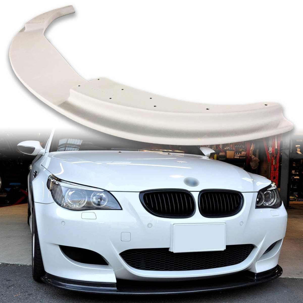 純正色塗装 BMW用 5シリーズ E60 M5モデル用 フロントリップスポイラー 2004-2010 KS FL-50713_画像1