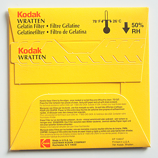 ★ Kodak コダック ゼラチンフィルター CC05C 75mm x 75mm ★ 