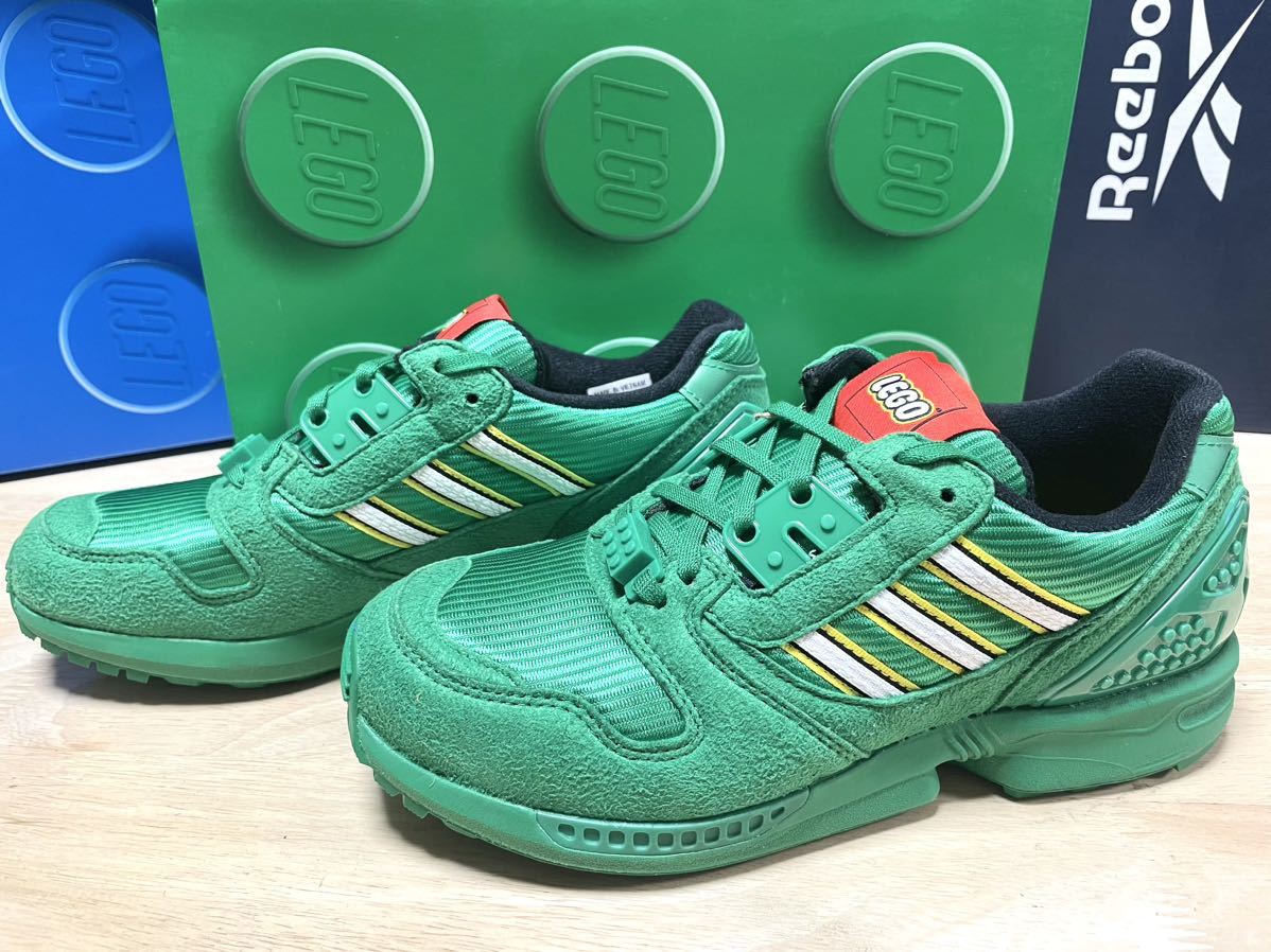 Adidas adidas x Lego Lego ZX 8000 24,5 см Новой 2021 Модель ограниченного сотрудничества Green SNK365