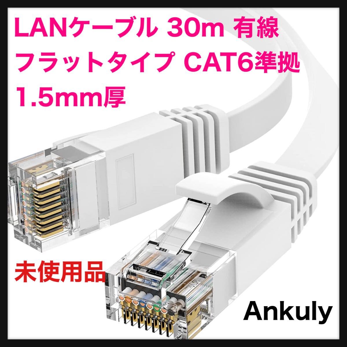 CAT6 LANケーブル 30m LEKVKM CAT 6 lan ケーブル 即納最大半額 - PC