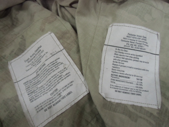 C-9 ミリタリー サバゲー 米軍放出品 実物 迷彩服 作業服 防虫 ジャケット シャツ アメカジ カモフラ コンバット コスプレ L-Lサイズの画像6