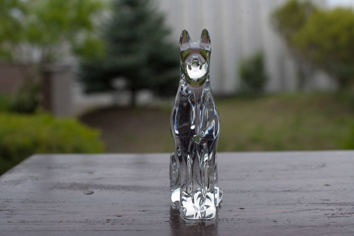 ☆　新品同様！！　バカラ　シェパード　イヌ　dog 　犬　オブジェ　置物　Baccarat Glass Crystal Figurine　☆彡