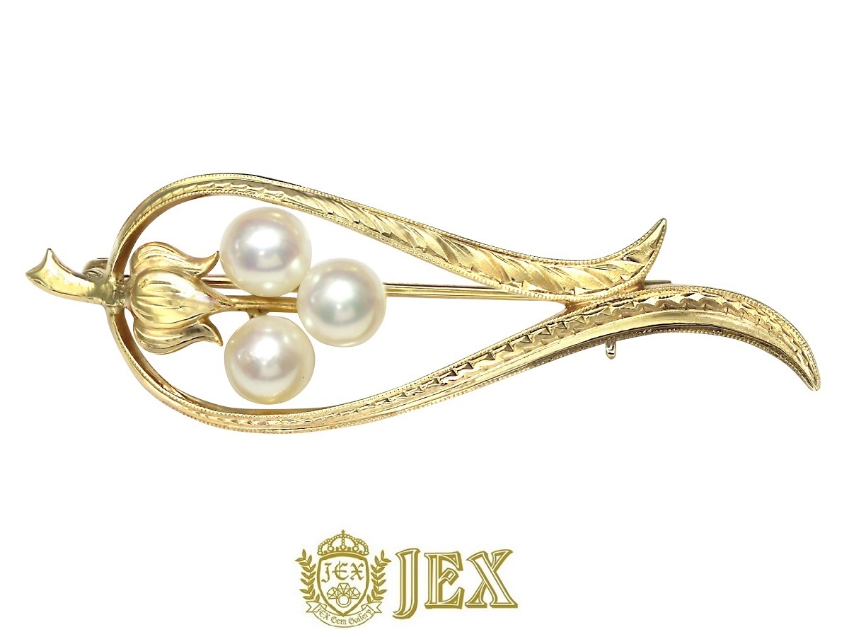 MIKIMOTO ミキモト K14アコヤパールブローチ NO.61571 | inmano.com.br
