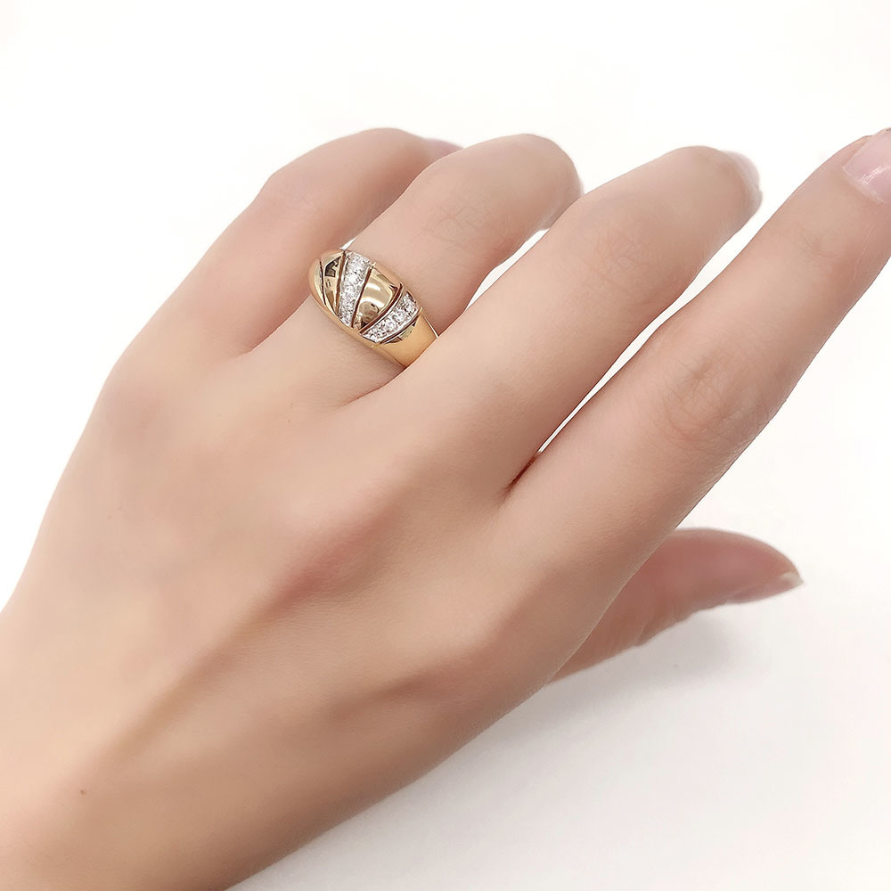 ダミアーニ リング DAMIANI ダイヤモンド スリーカラー K18 約14号