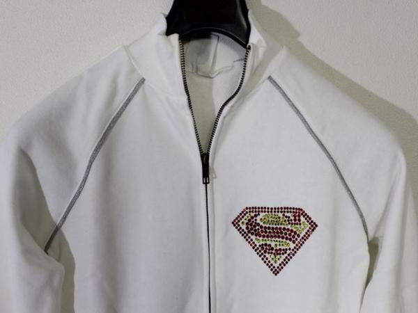 サディスティックアクション Sadistic Action レディース トラックジャケット スーパーマン SUPERMAN ホワイトxシルバー 新品_画像2