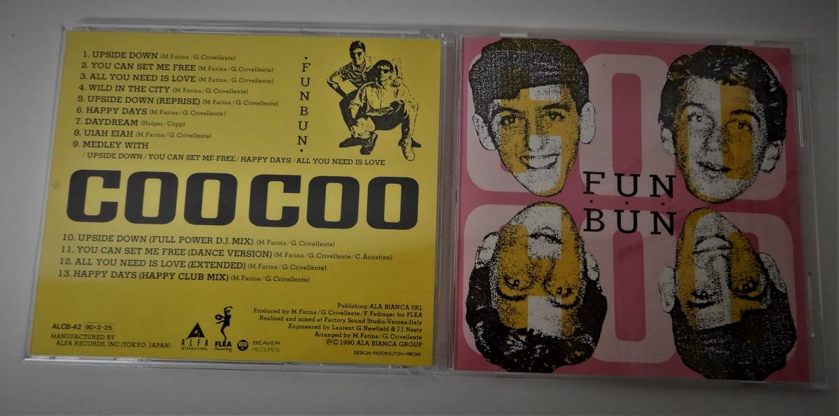 （送料無料 廃盤 中古CD）COO COO / FUN BUN（全13曲）アップサイドダウン セットミーフリー 気まぐれハッピーデイ ザッツ・ユーロビート