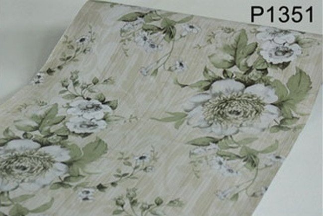p1351　白　フラワー　パターン　花柄　シール　はがせる　多用途　壁紙　ウォールステッカー　リフォーム　リメイクシート