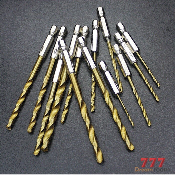 13本セット☆特殊チタン製 六角軸鉄工用ドリル刃 1.5~6.5mm ハイス鋼 工具ドリルビット キリ 電気ドリル インパクトドライバー 電動 電動工具 HSS鋼 ドリルビット 99本 六角軸 チャック セット ドリル