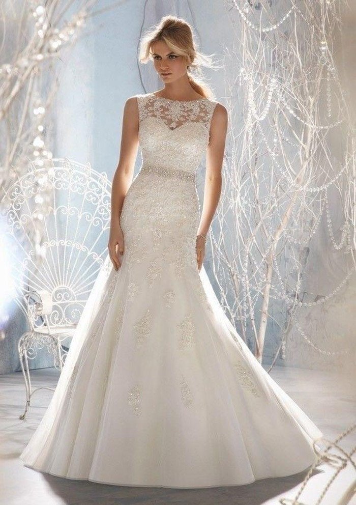 Wedding オーダーメイド ウエディングドレス 【W-019 4L】レース Wedding オーダーメイド ウエディングドレス 【W-019 4L】レース