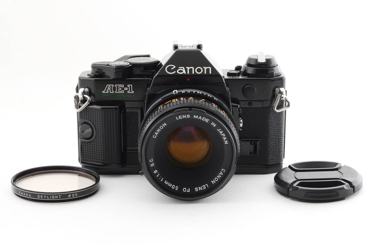 キヤノン◆ Canon AE-1 PROGRAM BLACK + FD 50mm/f1.8 S.C. 簡単な整備済 #K1900873の画像1