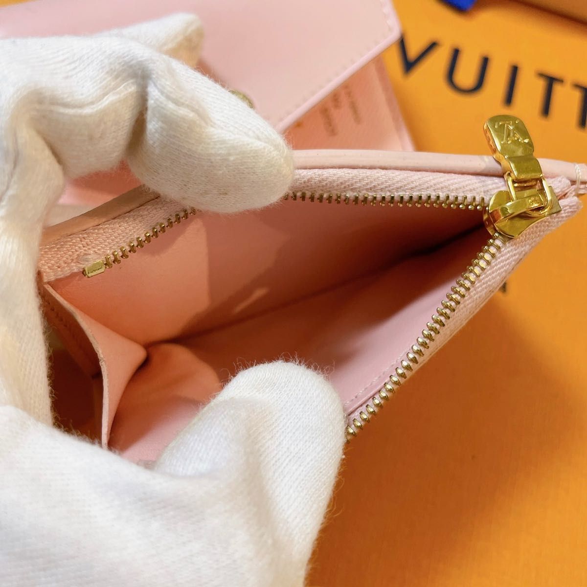 LOUIS VUITTON ルイヴィトン ポルトフォイユ ゾエ ダミエ アズール 織