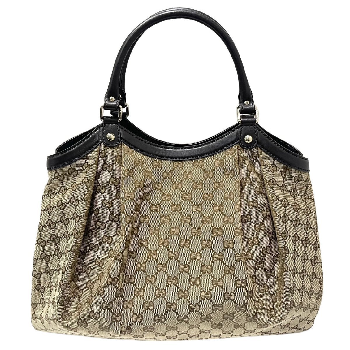 GUCCI グッチ 362721 スーキー GGキャンバス × レザー トートバッグ