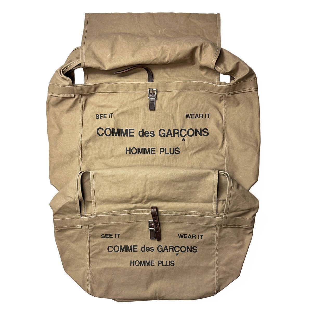 超特大 希少 XL ロゴ バッグ コムデギャルソンオムプリュス HOMME PLUS ショルダーバッグ メッセンジャーバッグ Archive Logo Shoulder Bag_転載禁止。下側のバッグは付きません。