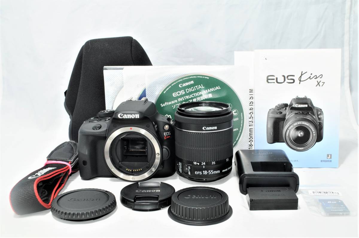 超歓迎】 Canon デジタル一眼レフカメラ EOS Kiss X7i レンズキット EF-S18-55mm F3.5-5.6 IS STM付属  KISSX7I