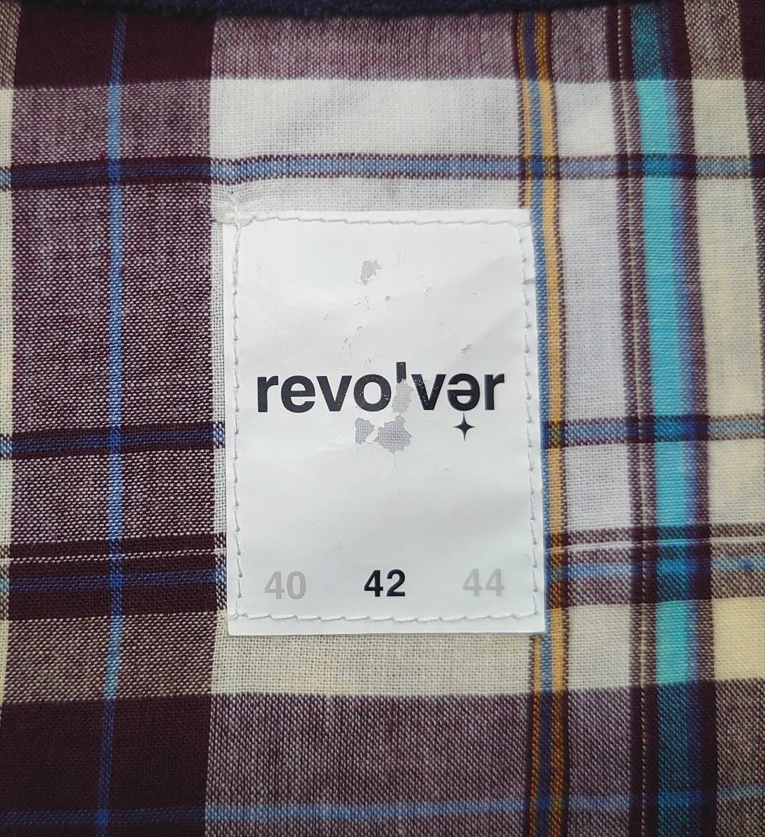 REVOLVER リボルバー チェック 7分袖シャツ 42 _画像7
