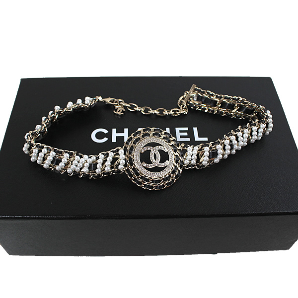  Chanel CHANEL колье короткое колье здесь Mark как новый прекрасный товар поддельный жемчуг костюм жемчуг q878