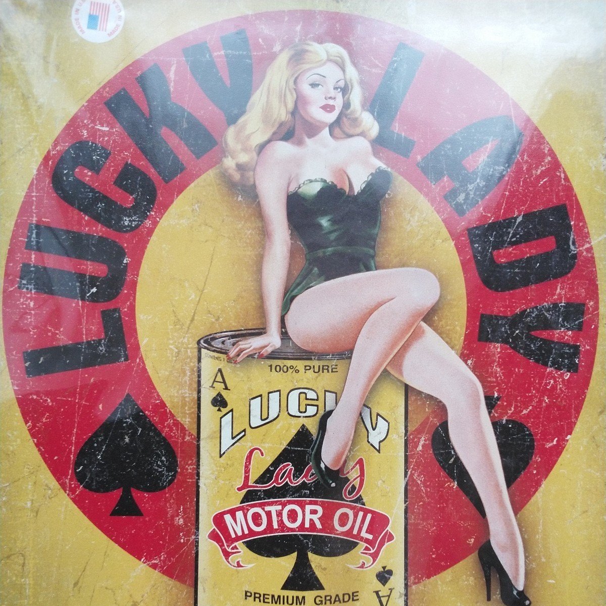 購入お値下 米国製『Lucky Lady Motor OIL』Advertisement(広告)１枚。Desperate Enterpri  アンティーク、コレクション