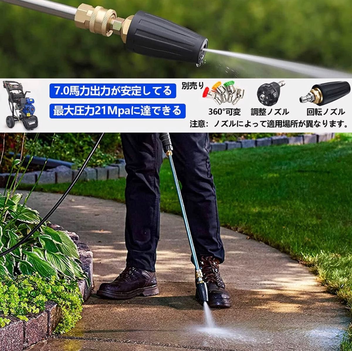 エンジン 高圧洗浄機 エンジン式高圧洗浄機 20MPa 7馬力 9.0/min