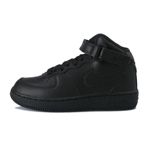 18cm●NIKE FORCE 1 MID (PS) 314196-004 Black　ナイキ フォース 1 ミッド 黒 AF1 AIRFORCE キッズ ベビー 1982年 リンクコーデ