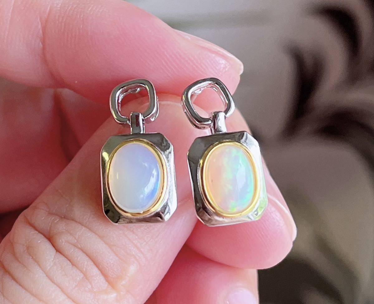  natural stone excellent article silver opal s925 earrings (A2777)