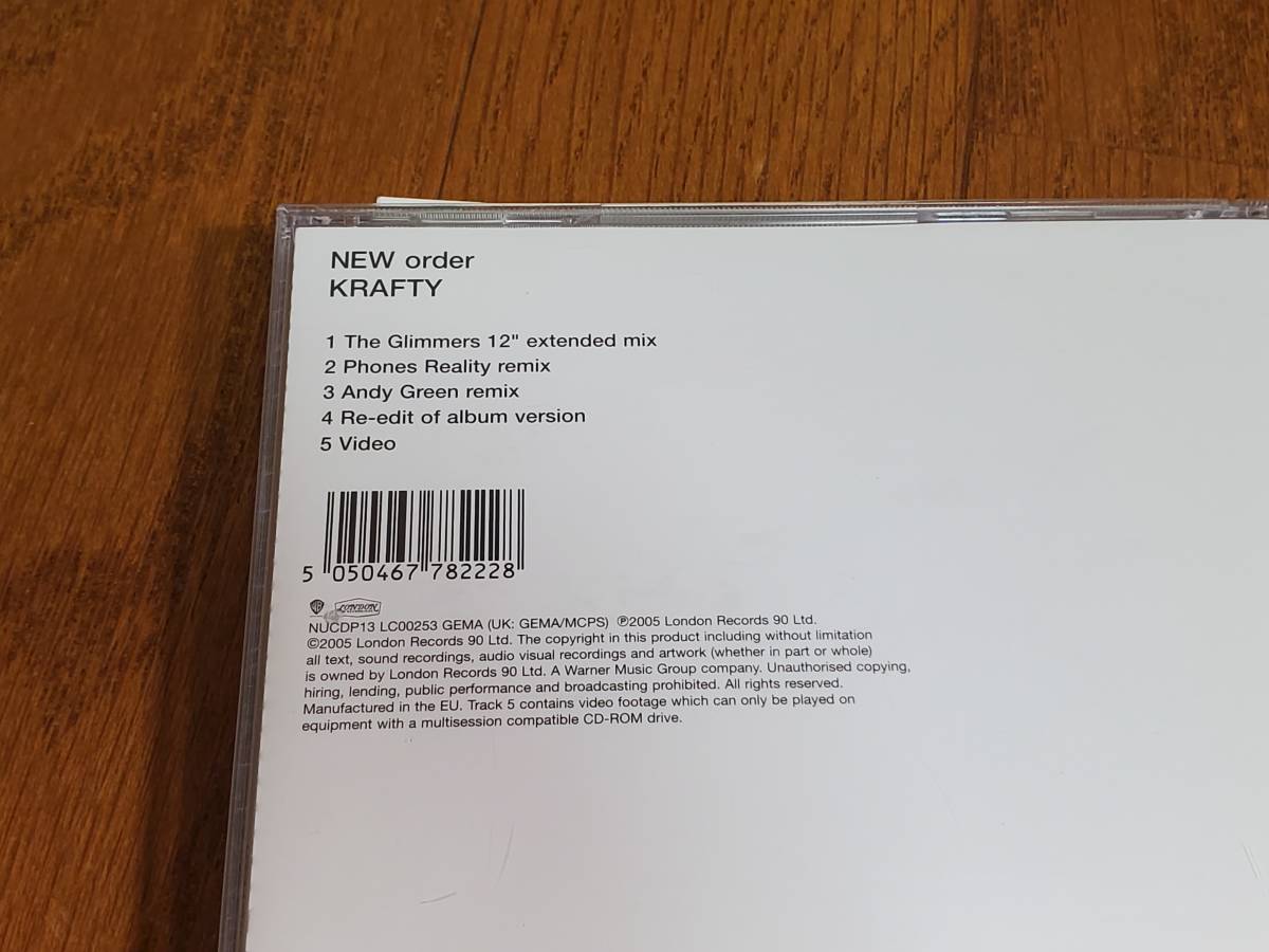 (CD одиночный ) New Order* новый * заказ / Krafty EU запись 