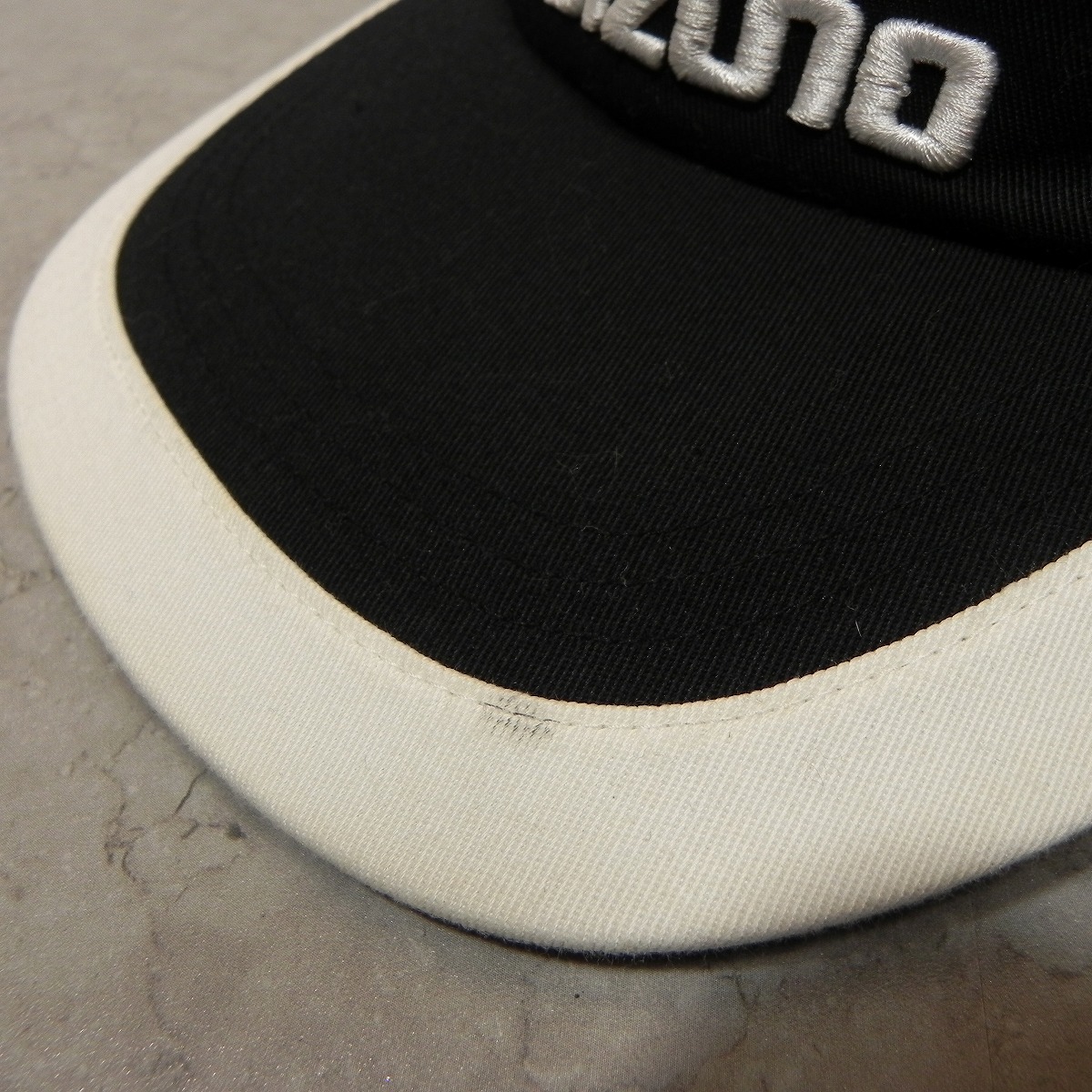  Mizuno black black Golf cap hat Logo embroidery brand MIZUNO MP used FREE *h