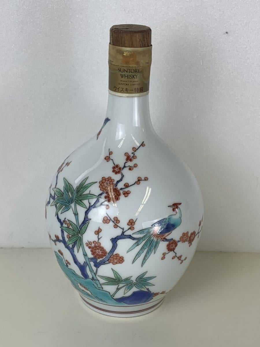 SUNTORY サントリー エクセレンス ウイスキー　有田焼 錦鶏菊梅竹文　特級 720ml 43% 陶器ボトル　総重量1196g_画像1