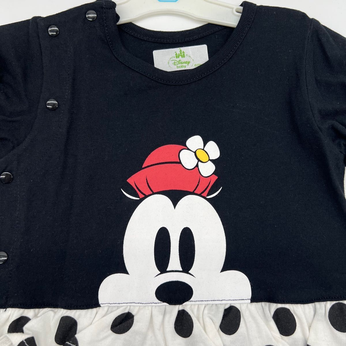 開閉◎ 未使用 タグ付  Disney baby ディズニー ミニー ロンパース ディズニーシー ディズニーランド 新品 80