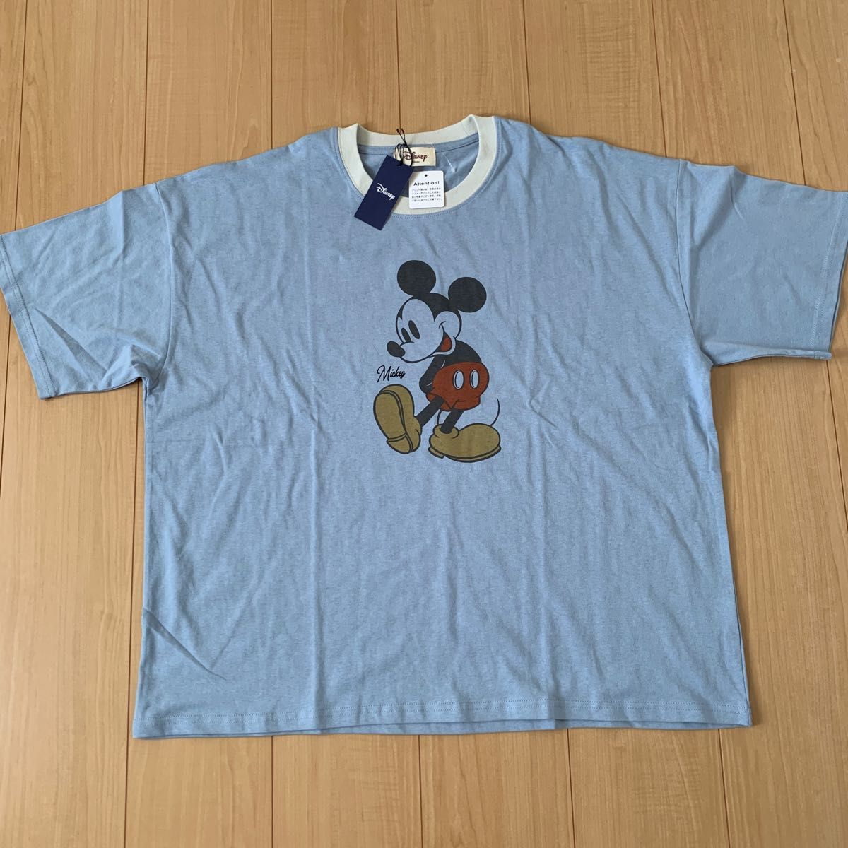 Disney ミッキーマウス 半袖Tシャツ　リンガーTシャツ　LL