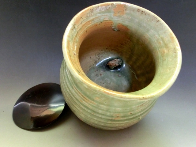  сосуд для воды для чайной церемонии # Iga жарение пакет форма вода .. лакированные изделия. крышка . чайная посуда старый изобразительное искусство времена предмет антиквариат товар #