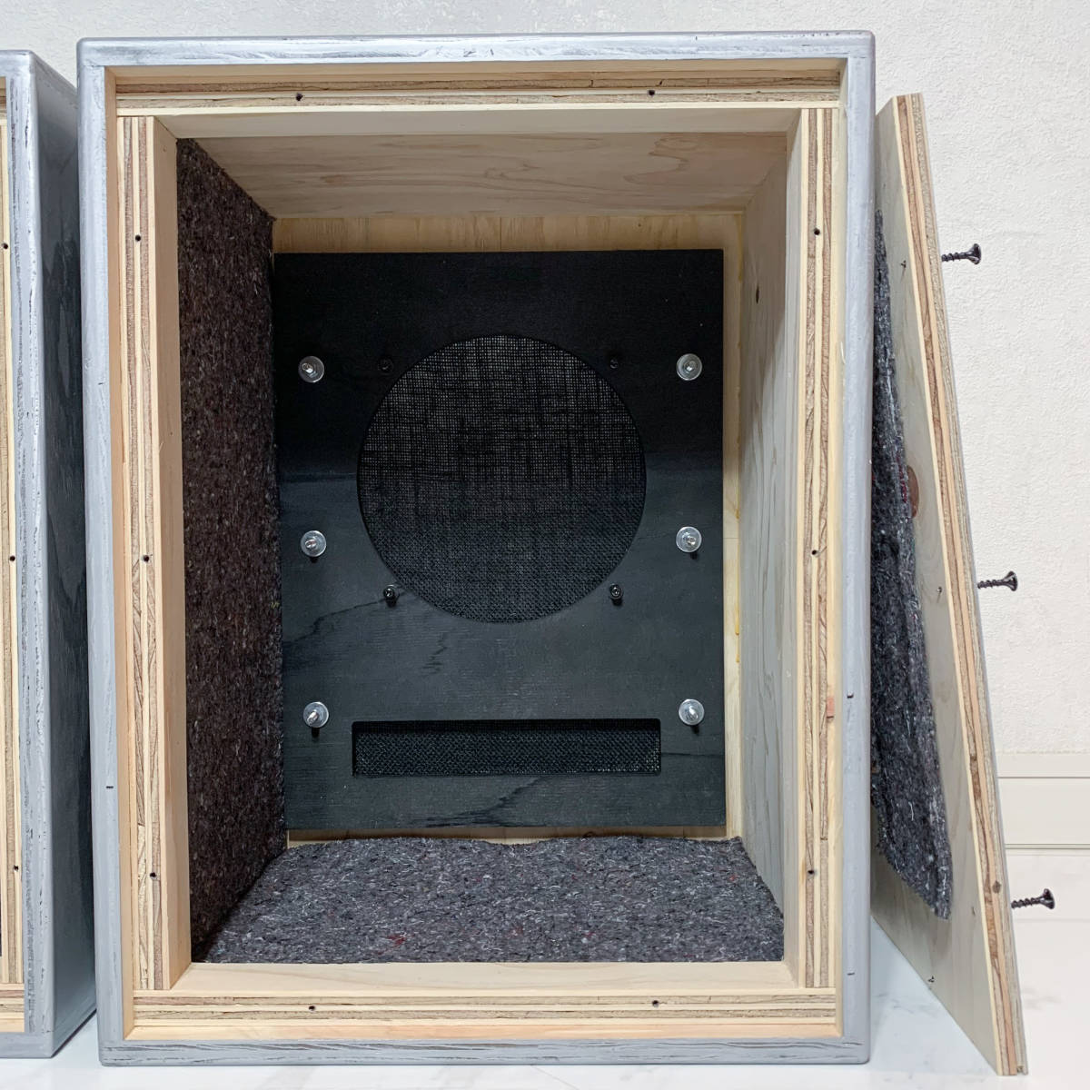 ALTEC 614タイプ 銀箱 ミニエンクロージャーペア 8インチ(20cm ALTEC 614タイプ 銀箱 ミニエンクロージャーペア 8インチ(20cm