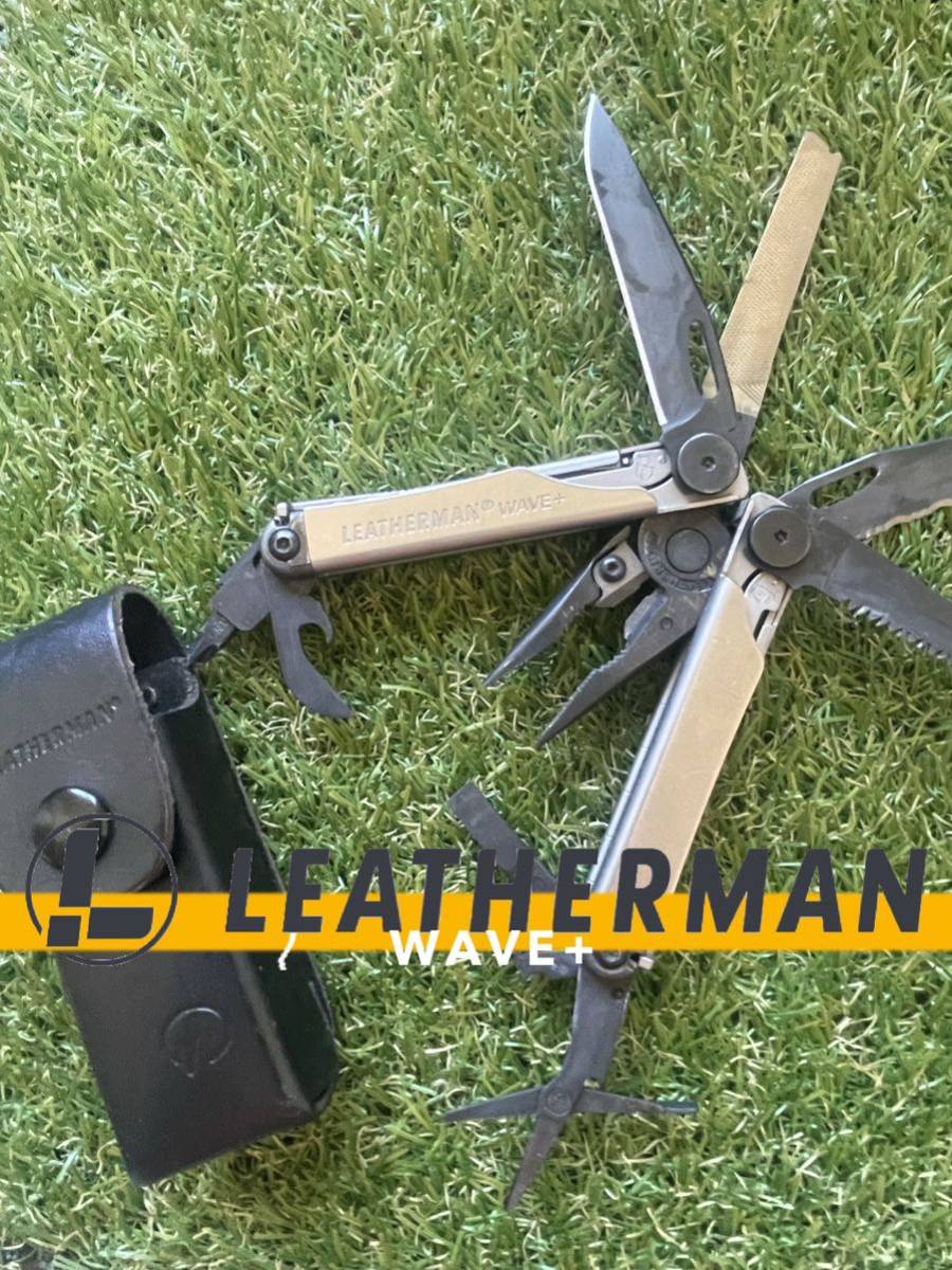 超人気高品質 LEATHERMAN WAVE+ シルバー/ブラック レザーマン製レザー