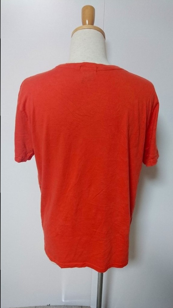 *POLO Ralph Lauren Ralph Lauren футболка одноцветный Logo вышивка orange женский [XL/18-20] б/у одежда *8777*