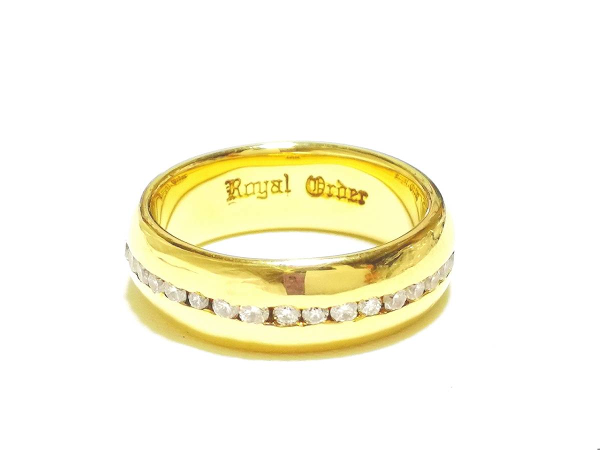 ☆豪華 K18 定価￥916,300 本物 正規品 ロイヤルオーダー Plain With Diamonds 18K GOLD ☆_画像は実物を撮影しております。