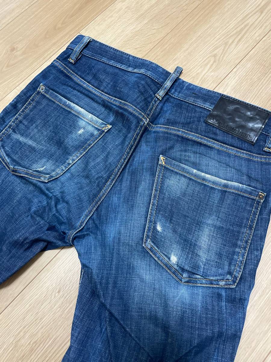 [DSQUARED2] 19SS Cool Guy Jean クールガイ ストレッチ インディゴデニムパンツ 46 イタリア製 ディースクエアード_画像6