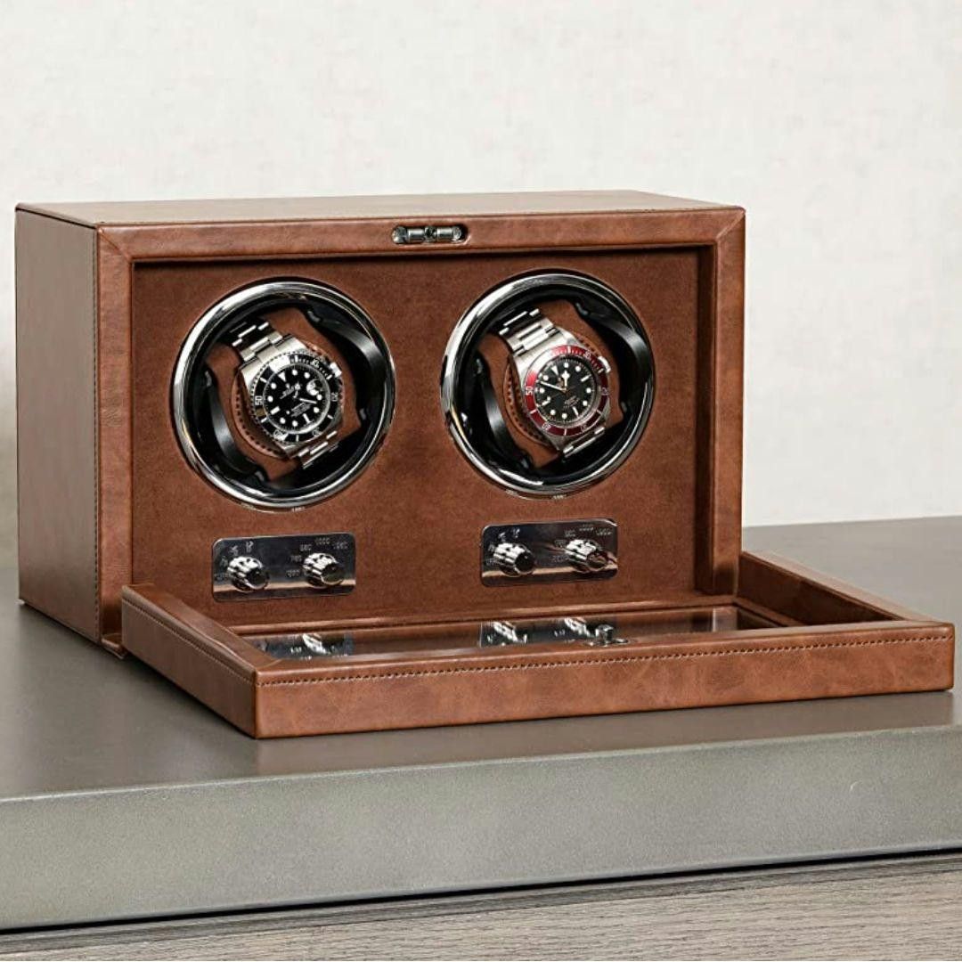 大切な時計コレクションに 新品 ROTHWELL ダブルウォッチワインダー