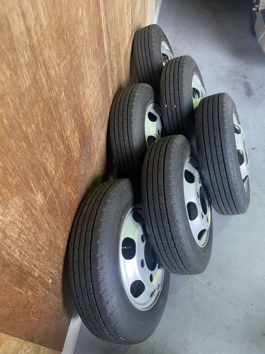 トヨタ 日野 5J-15インチ 175/75R15 新車外し タイヤホイール6本セット